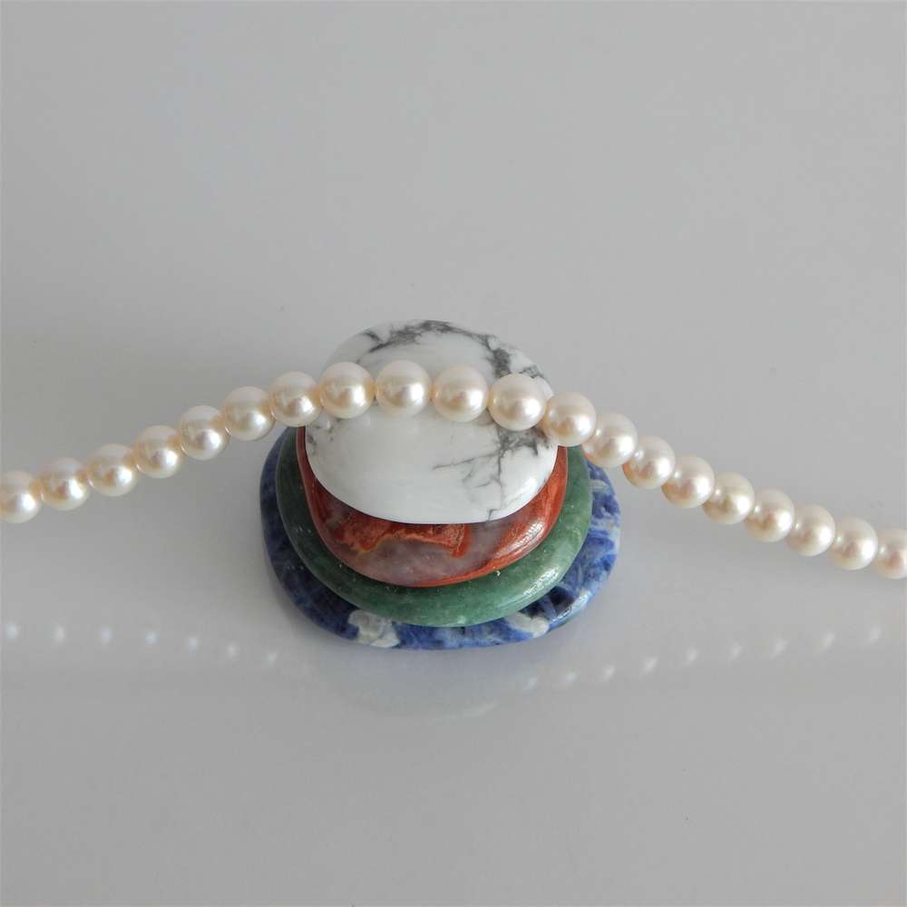 Perlenkette weiß ca. 7mm AAA rund
