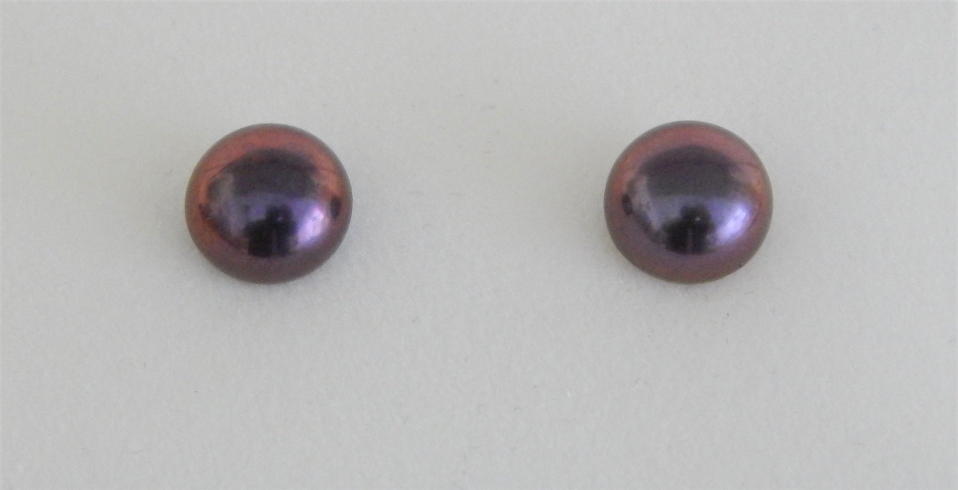 Perlenohrstecker anthrazit ca. 8,5mm AA bouton