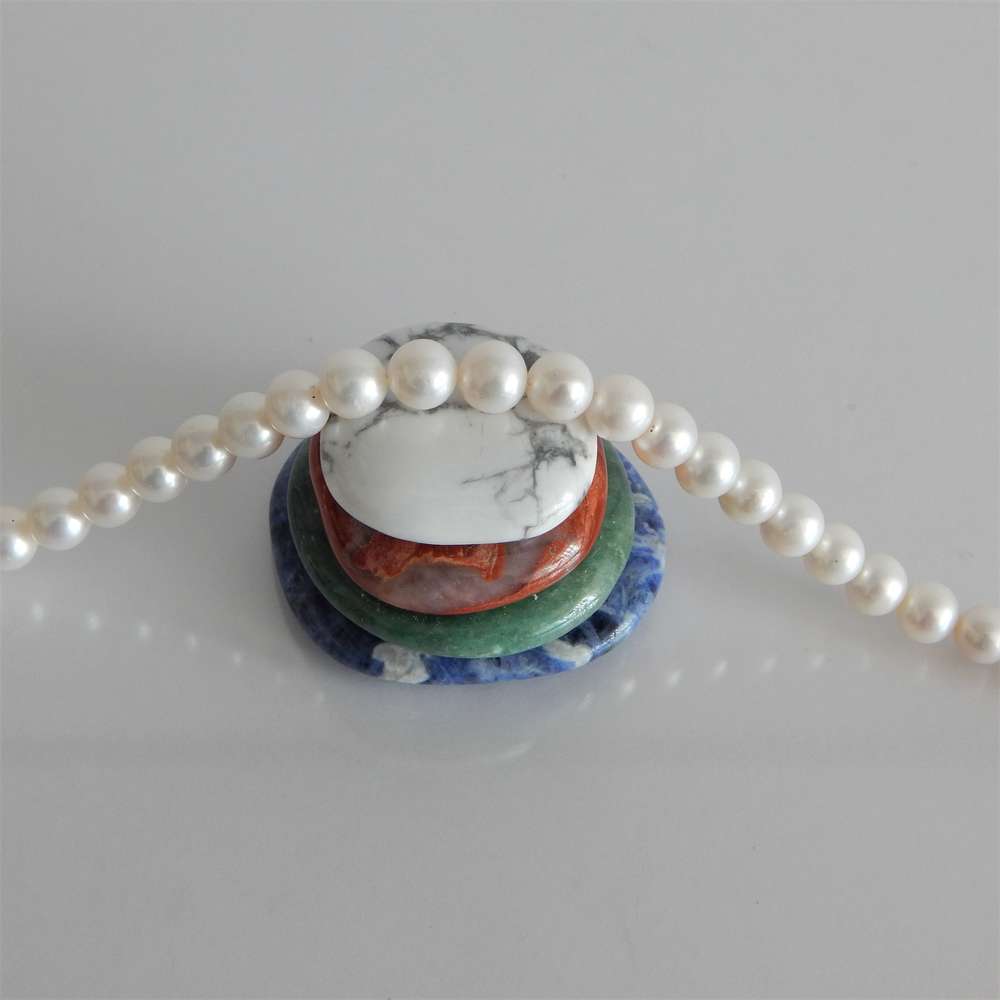Perlenkette weiß ca. 8-8,5mm A+ rund 