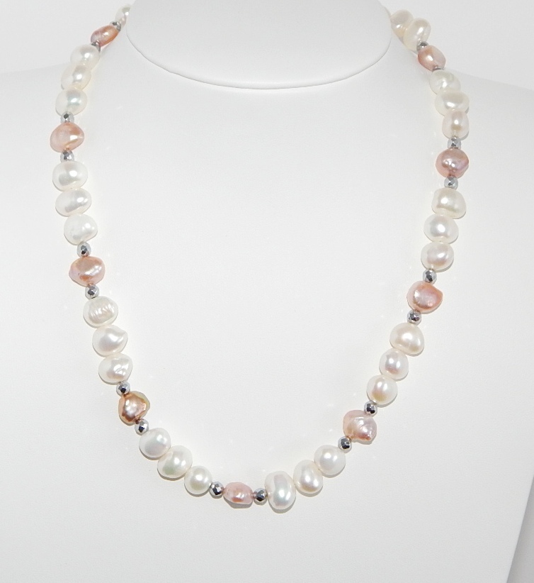 Perlenkette multicolor ca. 8-11mm A+ barock