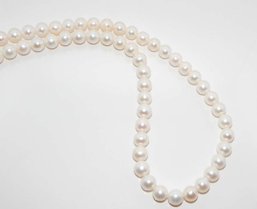 Perlenkette weiß ca. 8-8,5mm AAA+ rund