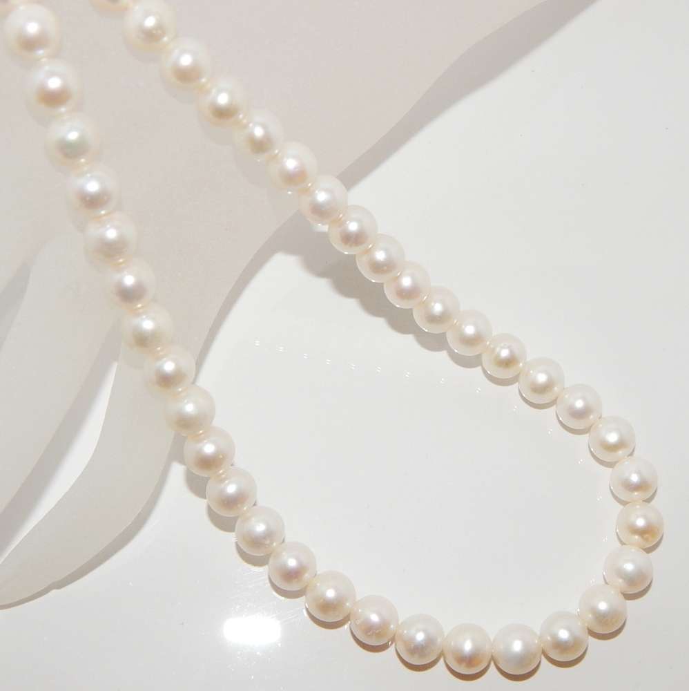 Perlenkette weiß ca. 8-8,5mm AAA+ rund