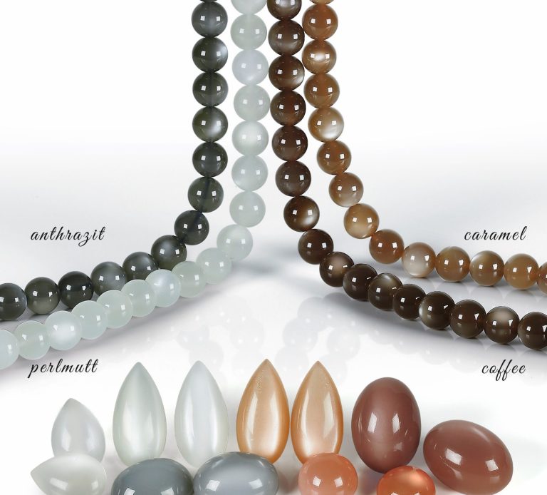 Mondstein und seine verschiedenen Farbtöne